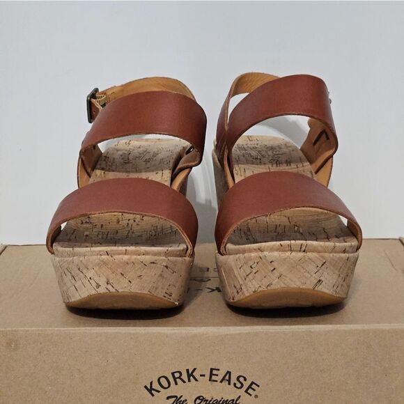 Kork Ease, Wedge sandals in soft full grain leather. EUC-Size 9 - Picture 7 of 7